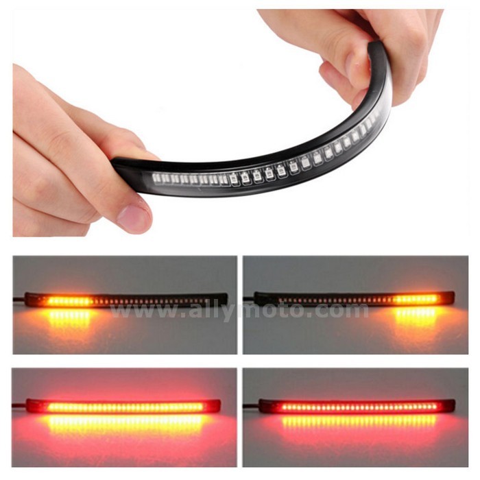 29 48 Led Brake Turn Signal Light Strip License Plate Flashing Tail Stop Lights Suzuki Yamaha Fz1 Cb400@4